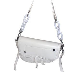 White trendy purse